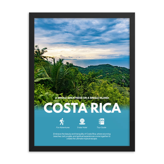 Costa Rica - Framed photo paper poster