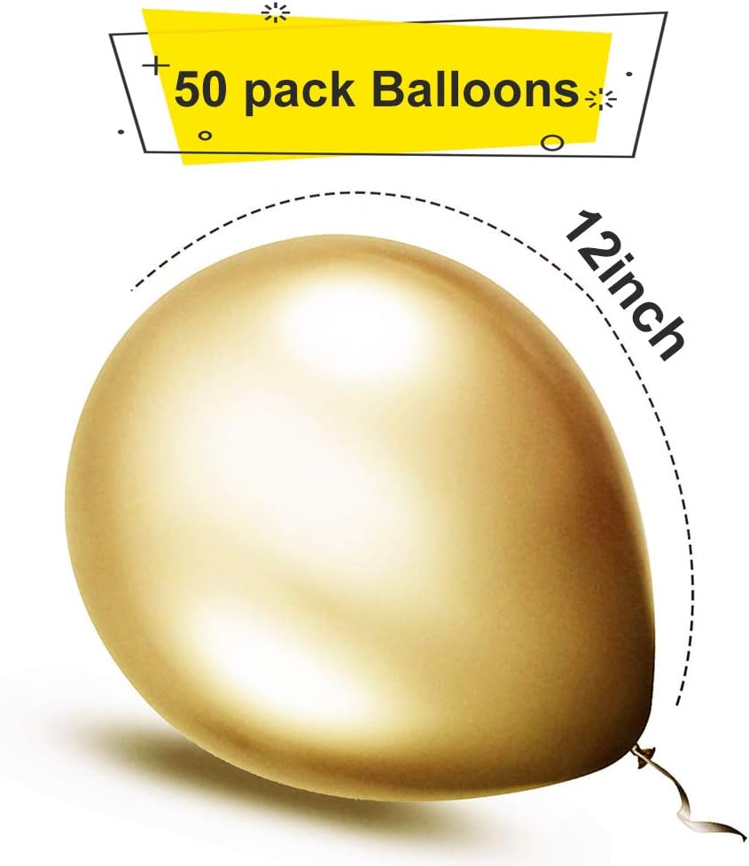 Metallic Gold 50 Pcs Balloon Pack