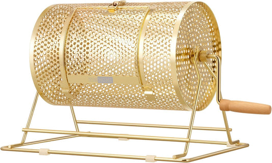Golden Raffle Rotary Drum with Wooden Turning Handle